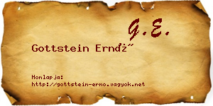 Gottstein Ernő névjegykártya